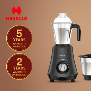 Havells Hydro 750 Watts Mixer Grinder, Efficient Mixer Grinder for Daily Grinding, Chutneys & Shakes, 5+2 Year Warranty image 3