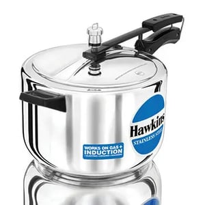Hawkins Stainless Steel 8 Liter Pressure Cooker (HSS80), Ideal for 8-10 People