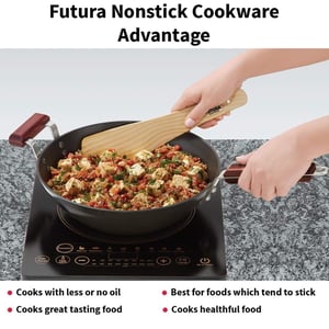 Hawkins Futura Stir-Fry Wok 3 Litre with SS Lid and Induction Compatible Base image 4