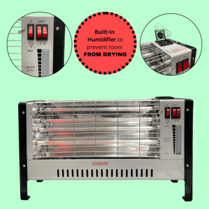 Clearline Quartz Tube Heater with Humidifier, QH 2000-H, 2000 watts, 1 year warranty image 3