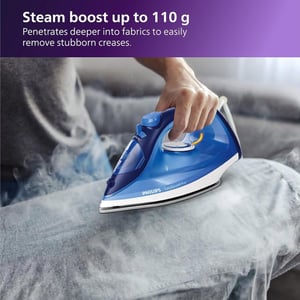 Philips Easy Speed Steam Iron Ceramic soleplate 2200W - GC2145/20, 2 years warranty image 2