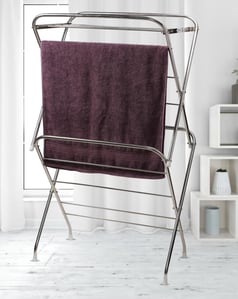 Vasnamm Heavy Duty Stainless Steel Foldable Cloth Drying Stand, 12 Rods, Rust-Resistant, Space-Saving Design for Indoors & Balcony Use