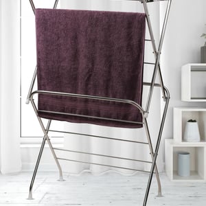 Vasnamm Heavy Duty Stainless Steel Foldable Cloth Drying Stand, 12 Rods, Rust-Resistant, Space-Saving Design for Indoors & Balcony Use