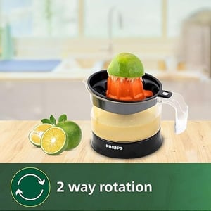 Philips Citrus Press Juicer 25 Watt 0.5 Ltr Transparent - HR2788/00, 2 years warranty image 2