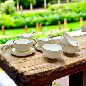 Royal Windsor 18 pcs Soup Set, 6 Bowls + 6 Plates + 6 Soup Spoons, For Exclusive Gifting and Hosting image 2