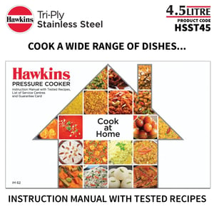 Hawkins 4.5 Litre Triply Stainless Steel Pressure Cooker, Inner Lid Cooker, Silver (HSST45) image 11