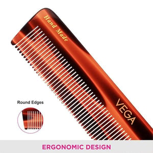 Vega Dressing Comb (HMC-03) | Handcrafted Cellulose Acetate, Anti-Static, Smooth Rounded Teeth Reduce Hair Fall image 5
