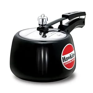 Hawkins Contura Black Pressure Cooker, Hard Anodised Body, 5 year warranty*