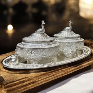 German Silver Mouth Freshener Serveware - Large, For Premium Hosting & Gifting