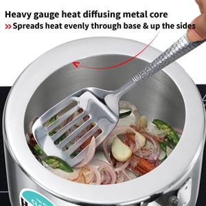 Hawkins Triply 2 Litre Classic Pressure Cooker, Triply Stainless Steel Induction Inner Lid & Small Cooker, Silver (SSTCL20) image 5