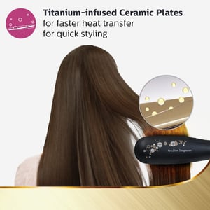 Philips BHS736/00 Kerashine Titanium Wide Plate Straightener with SilkProtect Technology, 2 Years Warranty image 5