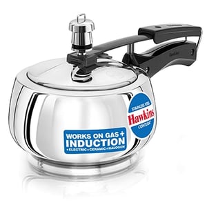 Hawkins Stainless Steel Contura 1.5 Liter Pressure Cooker (SSC15)