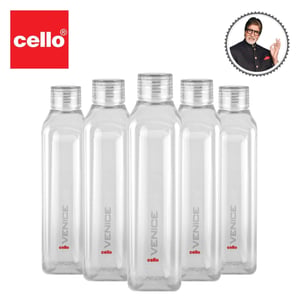 Cello Venice Plastic Water Bottle - 1000 ml, BPA Free Plastic, Unbreakable Body image 3