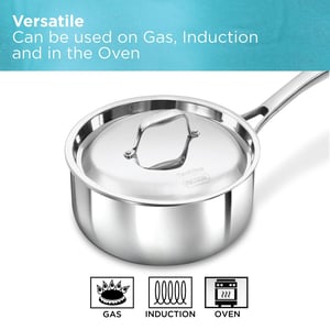 Hawkins Pro 2.5 Litre Sauce Pan, Triply Sauce Pan with Stainless Steel Handle and Stainless Steel Lid, Silver (PSSP25S) image 8
