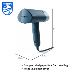 Philips Handheld Steamer, STH3000/20, Foldable & Compact Travelling Iron, 2 year warranty image 2