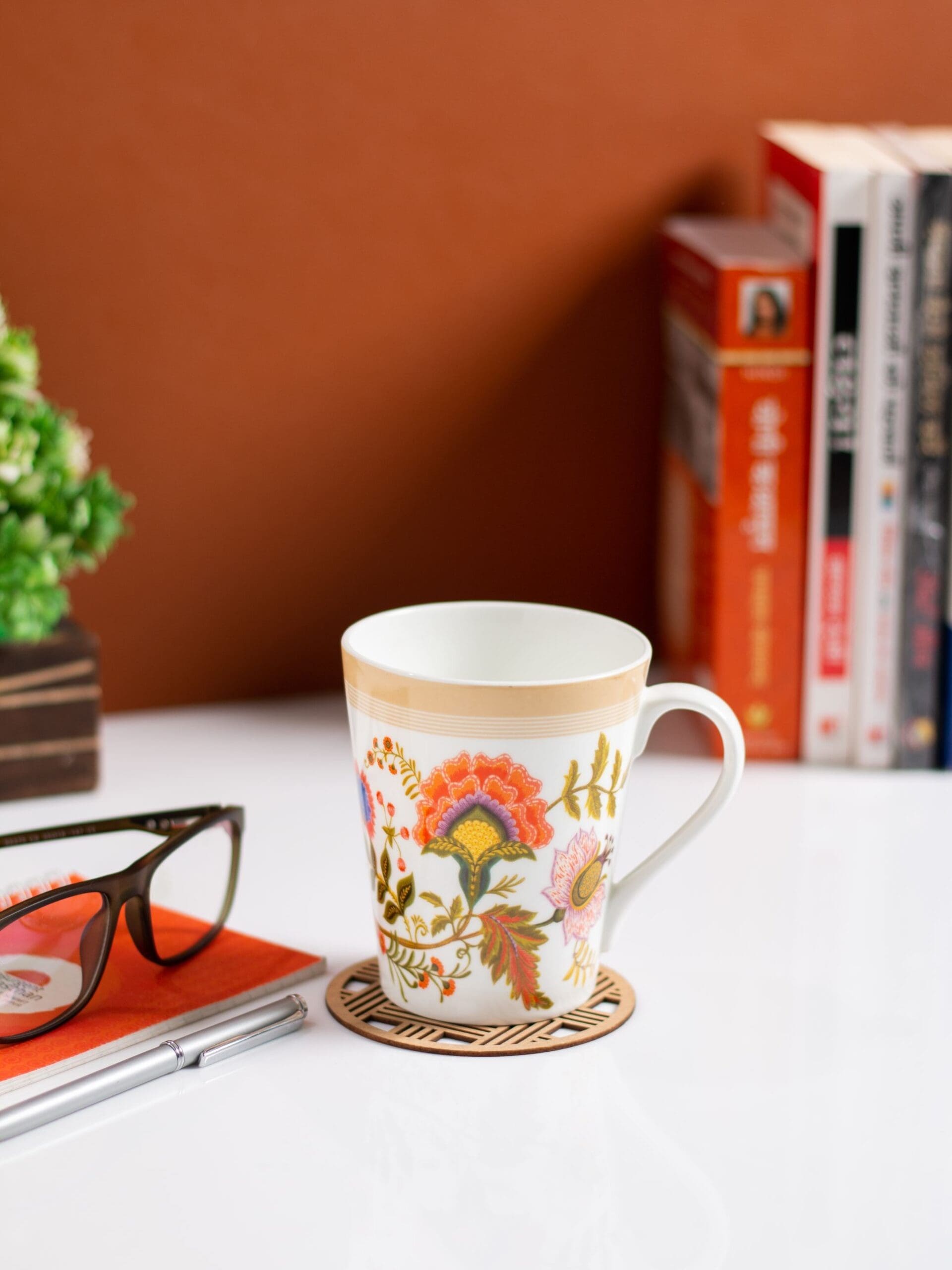 JCPL Zing Gardenia Coffee/ Milk Mug, 1 Piece, 340ml, Suitable for Everyday Use
