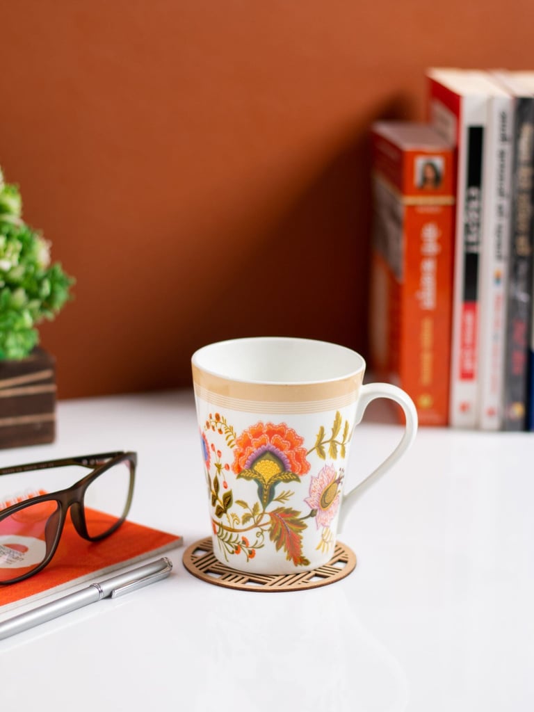 JCPL Zing Gardenia Coffee/ Milk Mug, 1 Piece, 340ml, Suitable for Everyday Use