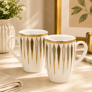 Vola Diamond Dash Coffee Mug, Set of 2 – Gold