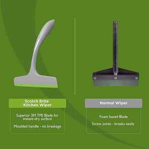 Scotch Brite Plastic Kitchen Wiper | Streak-Free Single-Swipe Drying, Durable TPE Blade, Ergonomic Handle image 2