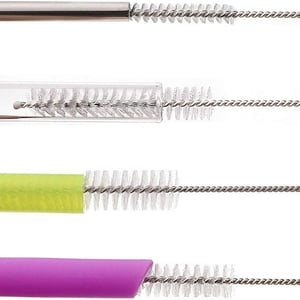 Long Straw Cleaning Brush Stainless Steel (Pack of 2 Pcs) image 5