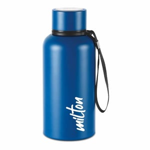 Milton Aura Thermosteel Water Bottle, 12 Hours Hot & Cold - 500 ml, Dark Blue