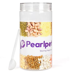 Pearlpet Tiffany Round Jars - Set of 6, Air Tight, Leak Proof, Anti-Odor - 300ml