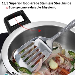 Hawkins 3.5 Litre Triply Contura Pressure Cooker, Triply Stainless Steel Induction & Contura shaped Cooker, Silver (SSTCO35) image 5
