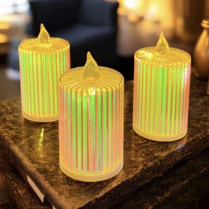 Rainbow LED XL Candle (Pack of 3 pcs ) image 2