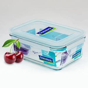 GLASSLOCK CLASSIC AIRTIGHT TEMPERED FOOD CONTAINER - 1100 ML, Leak Proof, BPA Free, Microwave & Freezer Safe & Airtight