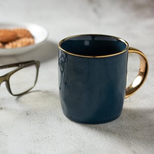 Sapphire Emerald Coffee & Milk Mug, 330 ml, 1 Piece, Elegant with Premium Design - Blue