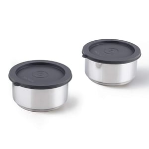 Borosil Carry fresh Lunch Box, Vaccum Insulated Leak Proof Containers - 2 Container Flat (Medium) image 5