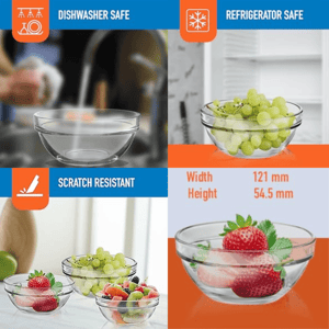 Ocean 5" (12 cms) Stack Bowl, Set of 6 pcs, Durable Katori for Everyday Use image 5