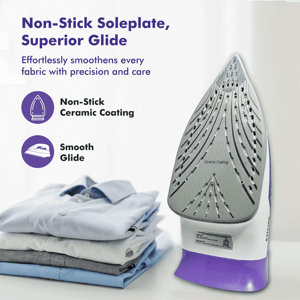 Havells Husky Steam Iron, 2200 watts powerful iron removes tough creases easily, Ceramic coated sole plate, 2 years warranty image 3