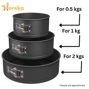 3-Piece Non-Stick Springform Cake Mould Set – Leak-Proof, Easy Release image 2