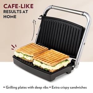 Borosil Jumbo Grill Sandwich Maker – 1500W, 180° Open Flexibility, Non-Stick Grill Plates, Ideal for Large Sandwiches, 2 Years Warranty image 6
