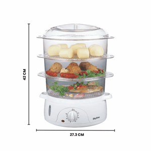 Skyline Electric Food and Vegetable Steamer, 3 tier image 4