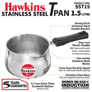 Hawkins Stainless Steel Tea Pan, Induction Friendly, Food Grade image 3