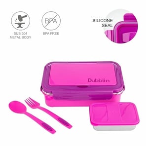 Dubblin Buffet Lunch Box, Stylish & Compact with separate Spoon & Fork Compartment, Well suited for school use image 11