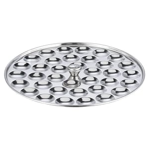 Vinod Stainless Steel Deluxe Multi Kadai – 26 cm, 2 Idli, 2 Dhokla, 1 Patra & 1 Mini Idli Plate Included,  Steamer for Dhokla, Momos & More, Induction Compatible image 3