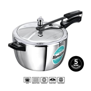Hawkins 7 Litre Triply Stainless Steel Pressure Cooker,Wide Cooker, Inner Lid Cooker, Silver (HSST7W) image 11