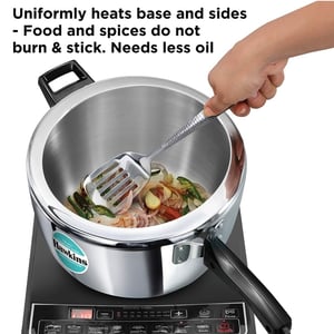 Hawkins 7 Litre Triply Stainless Steel Pressure Cooker,Wide Cooker, Inner Lid Cooker, Silver (HSST7W) image 8
