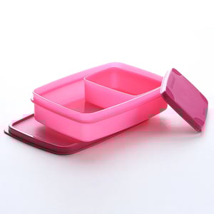 Signoraware Compact Lunch Box (Small)l, BPA Free, Microwave & Dishwasher Safe, Ideal for School, Office & Travel Purposes - Pink