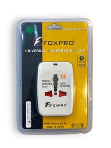 Foxpro Universal Conversion Plug (Travel Adaptor), Compatible Worldwide