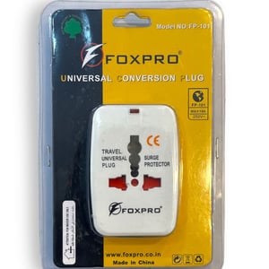 Foxpro Universal Conversion Plug (Travel Adaptor), Compatible Worldwide