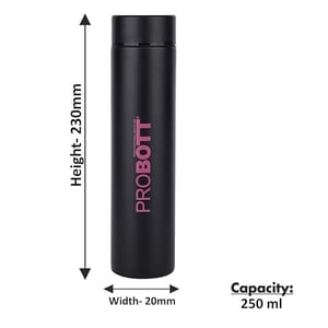 Probott Compact Vaccum Bottle, Compact & Sleek Bottle, Keeps Hot & Cold for Long Hours - Pink, 250ml