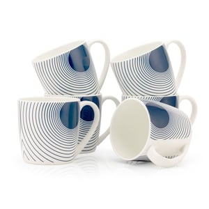 JCPL Alton Hilton Blue Coffee & Tea Mug Set of 6 (332) image 2