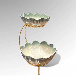 Addox 2-tier Platter, Flower Shape image 2