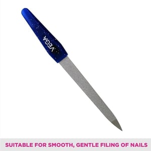 Vega Nail File, Small (NF5-BL) | Nickel-Plated Gentle Smoothing, Ergonomic Design for Salon & Home image 6