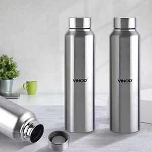 Vinod Frost Stainless Steel Fridge Water Bottle, 1000 ml Capacity (Pack of 3) image 3
