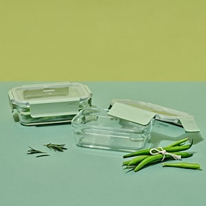 GLASSLOCK PURE AIRTIGHT TEMPERED FOOD CONTAINER - RECTANGLE - 390 ML, Leak Proof, BPA Free, Microwave & Freezer Safe & Airtight image 4